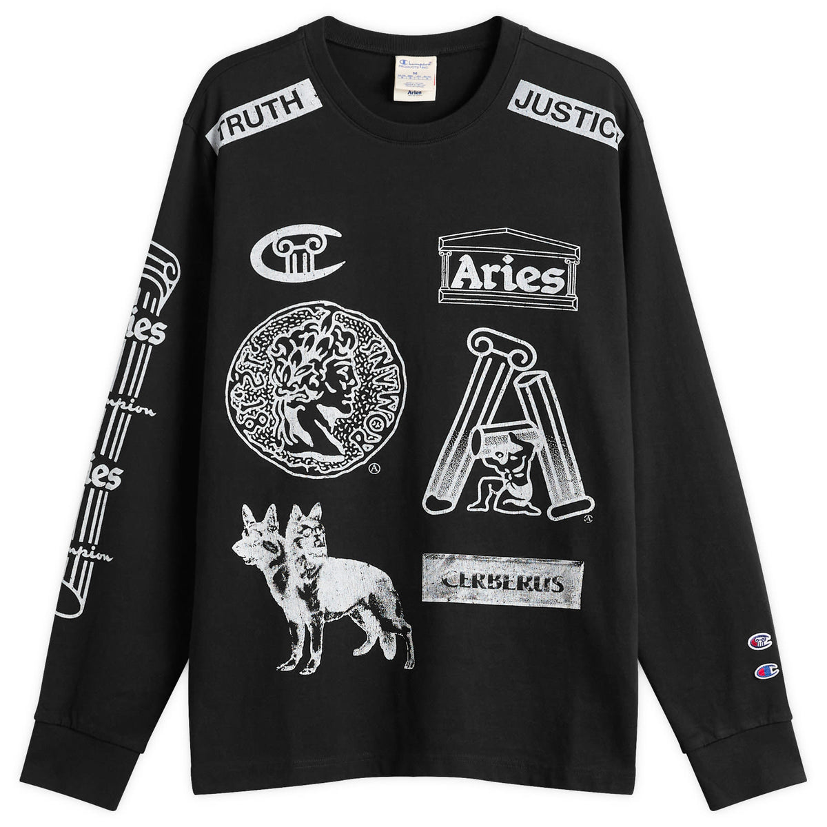 Champion x Aries Sponsor Long Sleeve T-Shirt