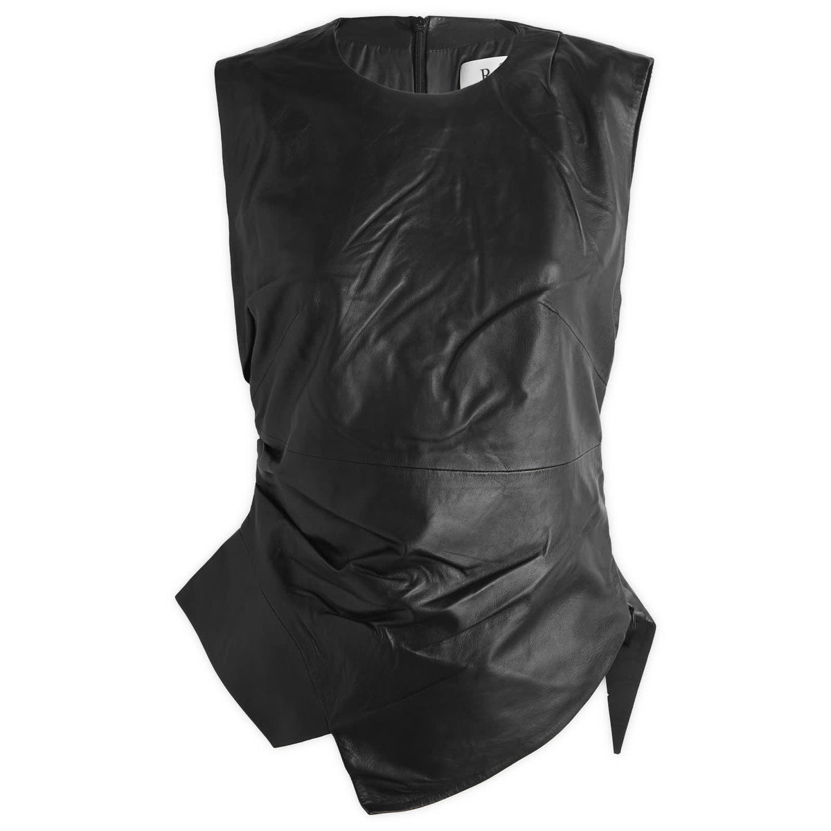 Róhe Sleeveless Draped Leather Top