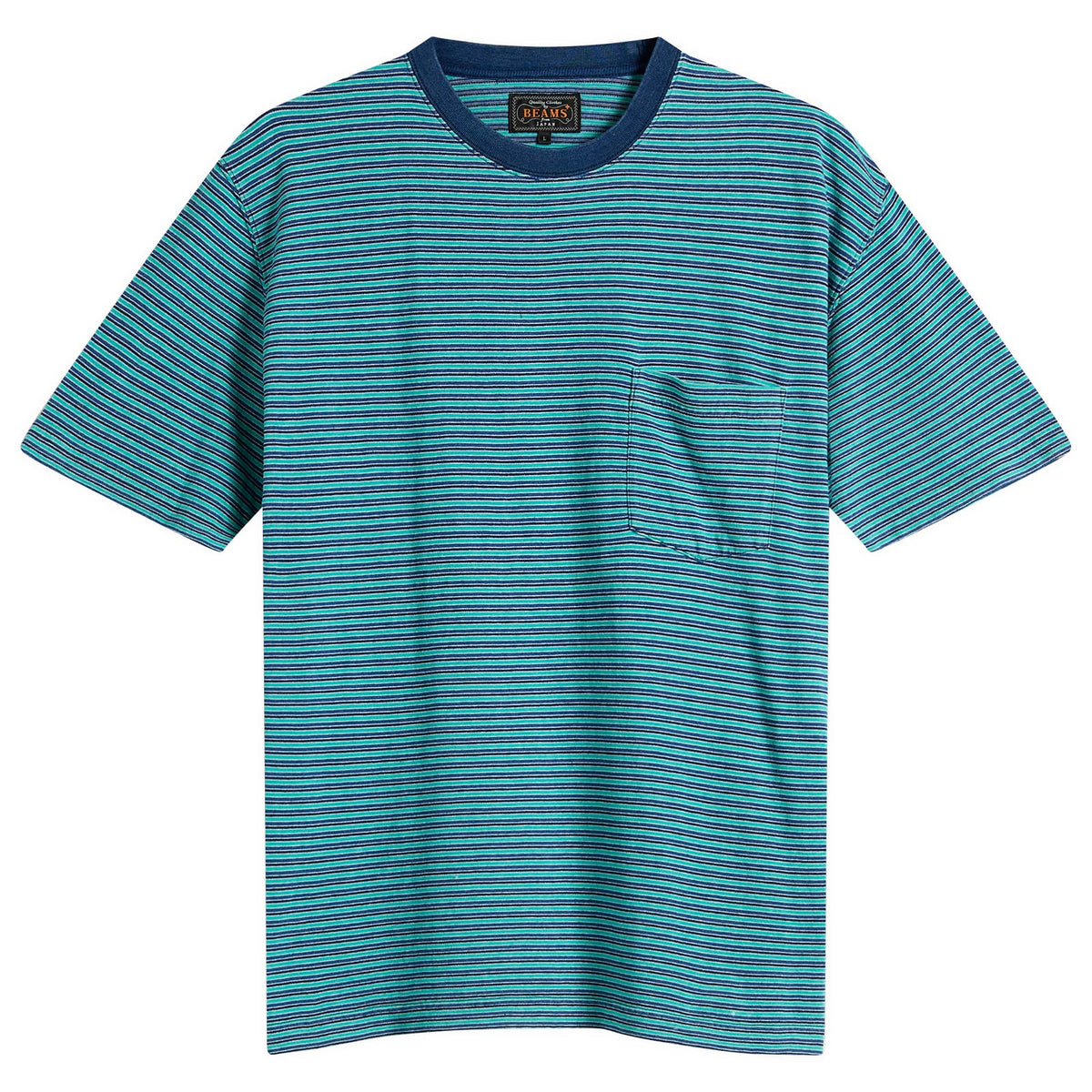 Beams Plus Multi Stripe Pocket T-Shirt