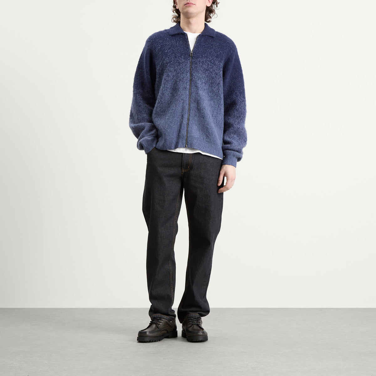 Dime Mohair Double Zip Knit