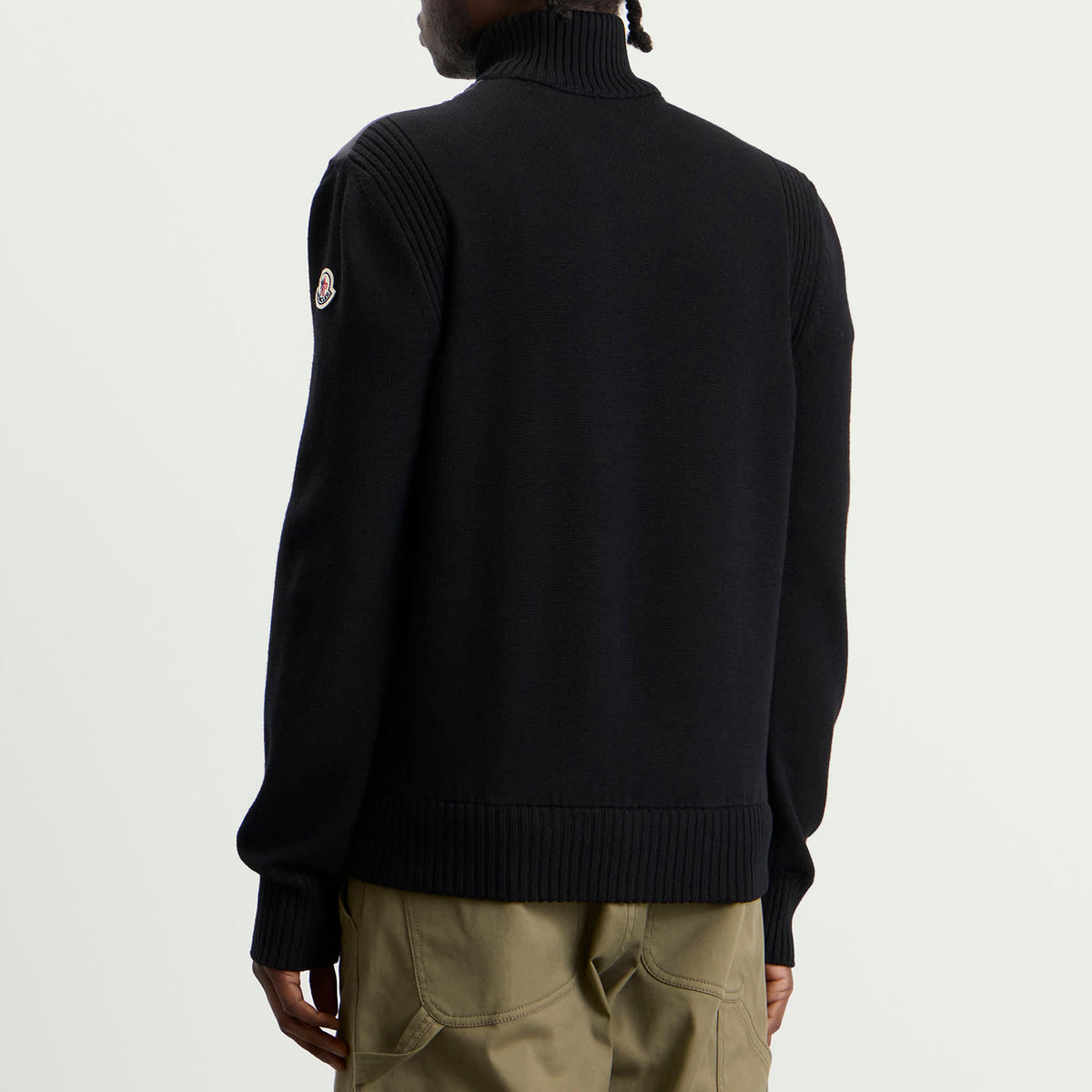 Moncler Hybrid Padded Front Wool Zip Jacket