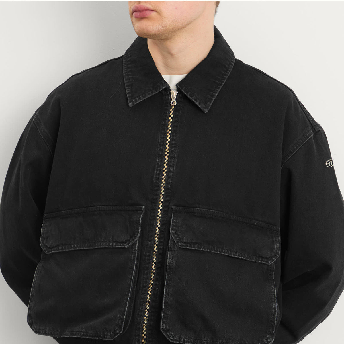 Diesel Kurz Denim Bomber Jacket