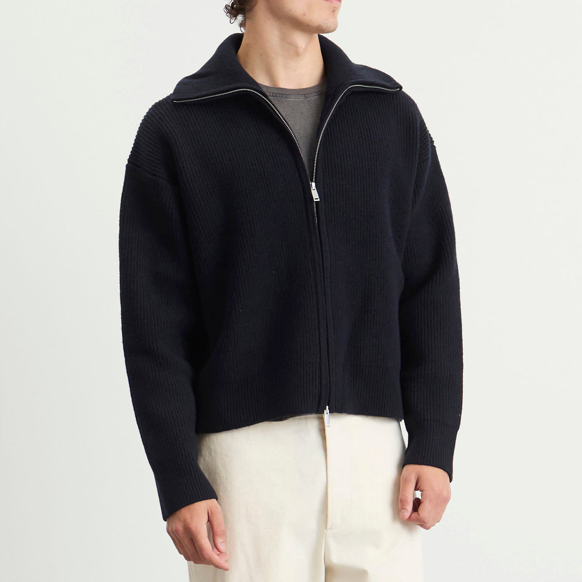 Studio Nicholson Rib Zip Through Jumper