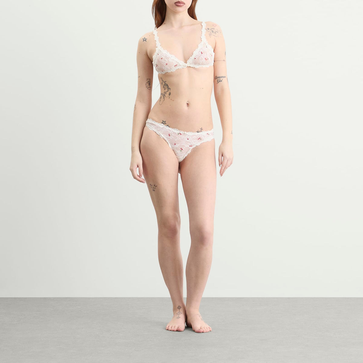 SKIMS Stretch Lace Dipped Thong