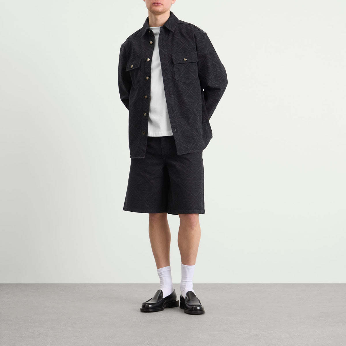 Casablanca Laser Monogram Denim Shirt
