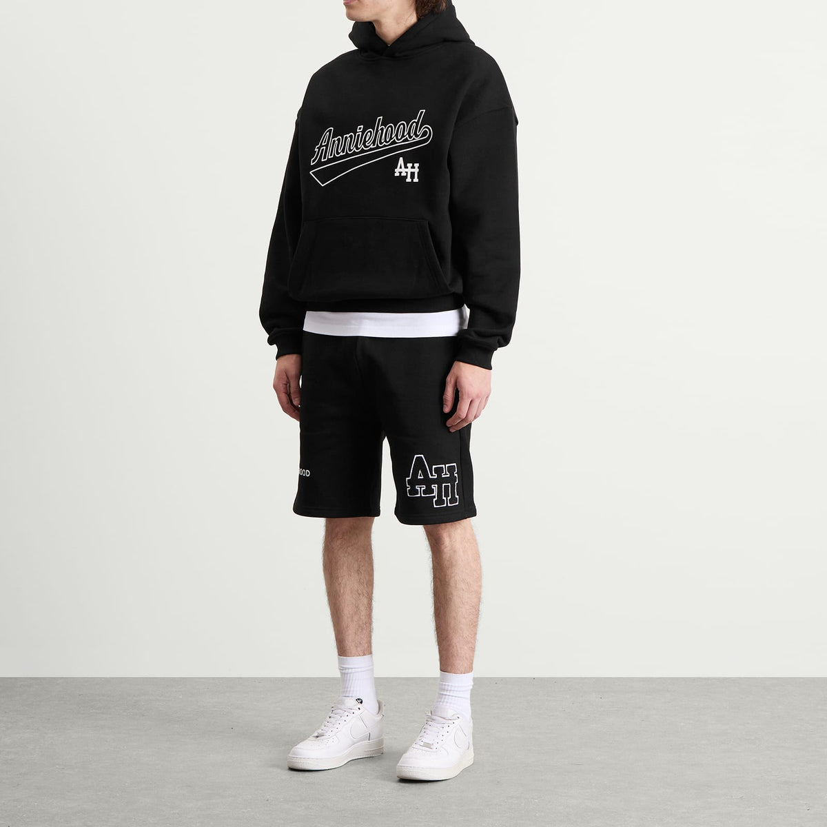 ANNIE HOOD College Sweat Shorts