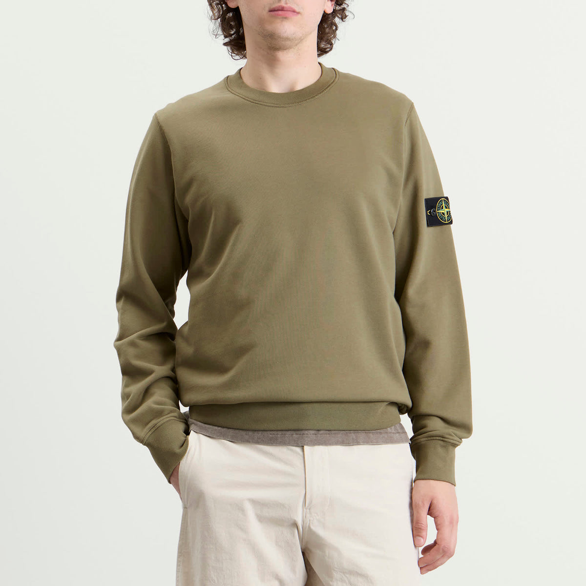 Stone Island Organic Cotton Fleece Sweatshirt