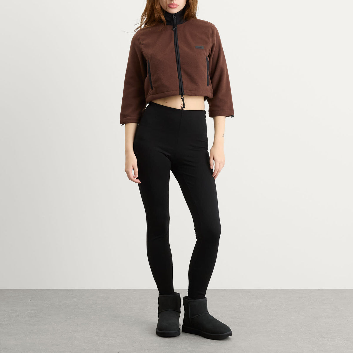 SKIMS Fleece Lounge Shrunken Zip Up Jacket