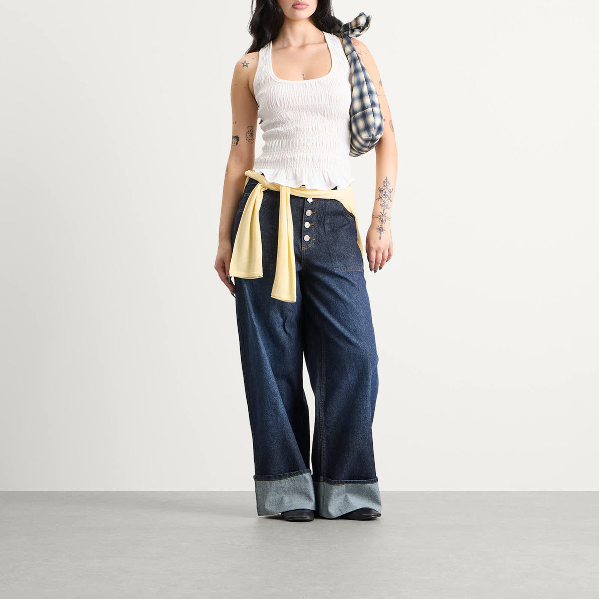 Damson Madder Gigi Baggy Wide Turn Jeans