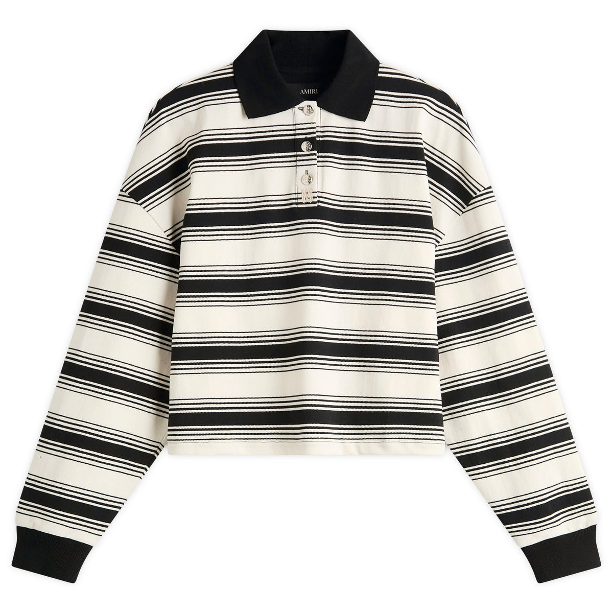 AMIRI MA Stripe Oversized Polo Top