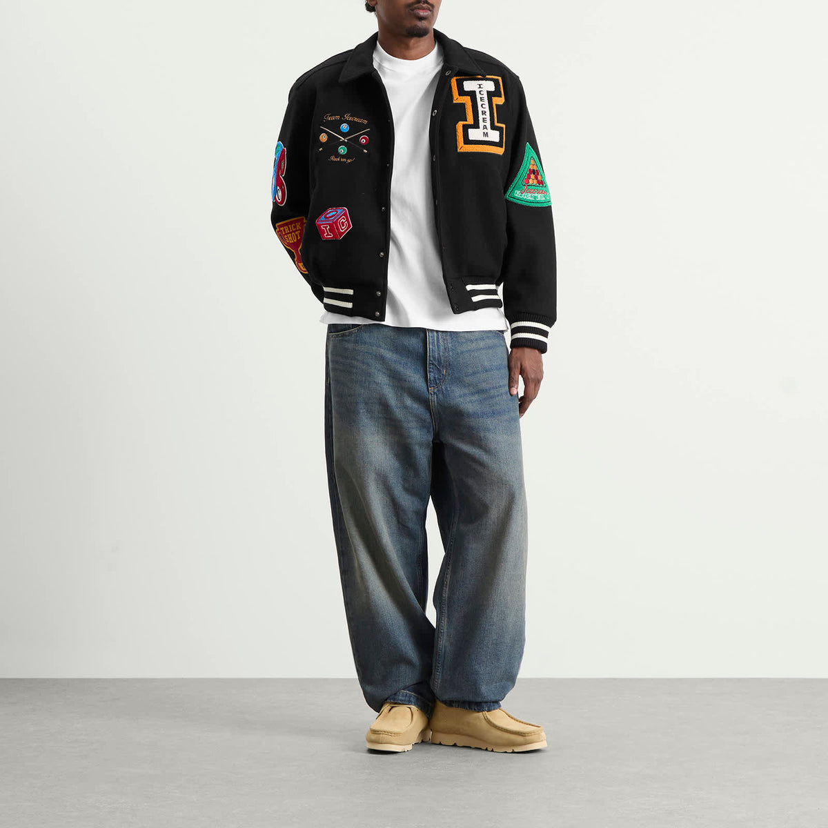 ICECREAM Trick Shot Collared Varsity Jacket