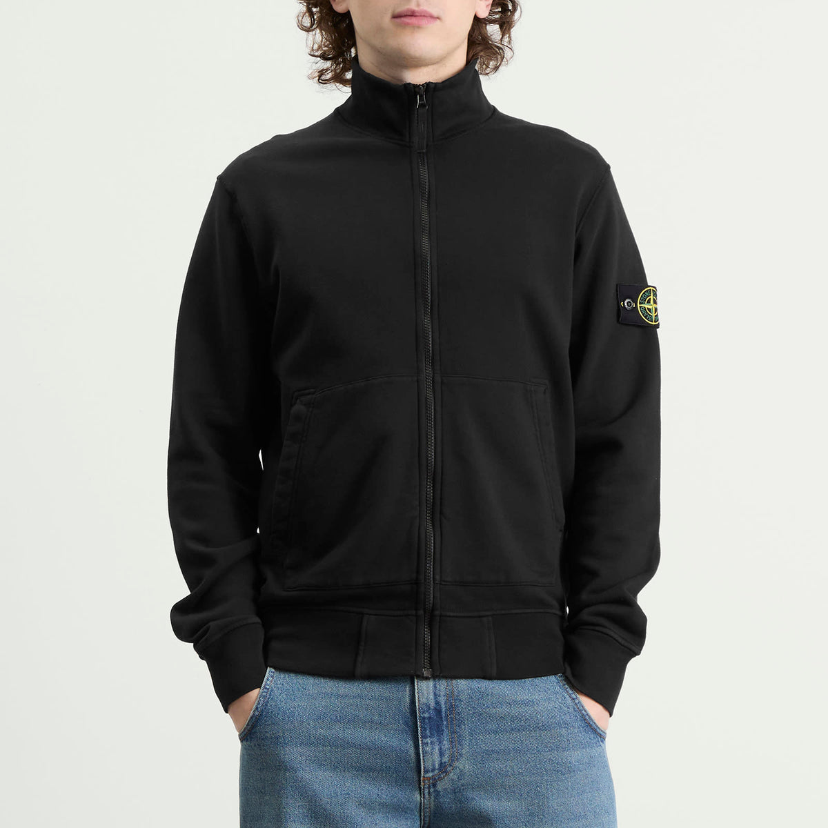 Stone Island Garment Dyed Full Zip Sweatshirt