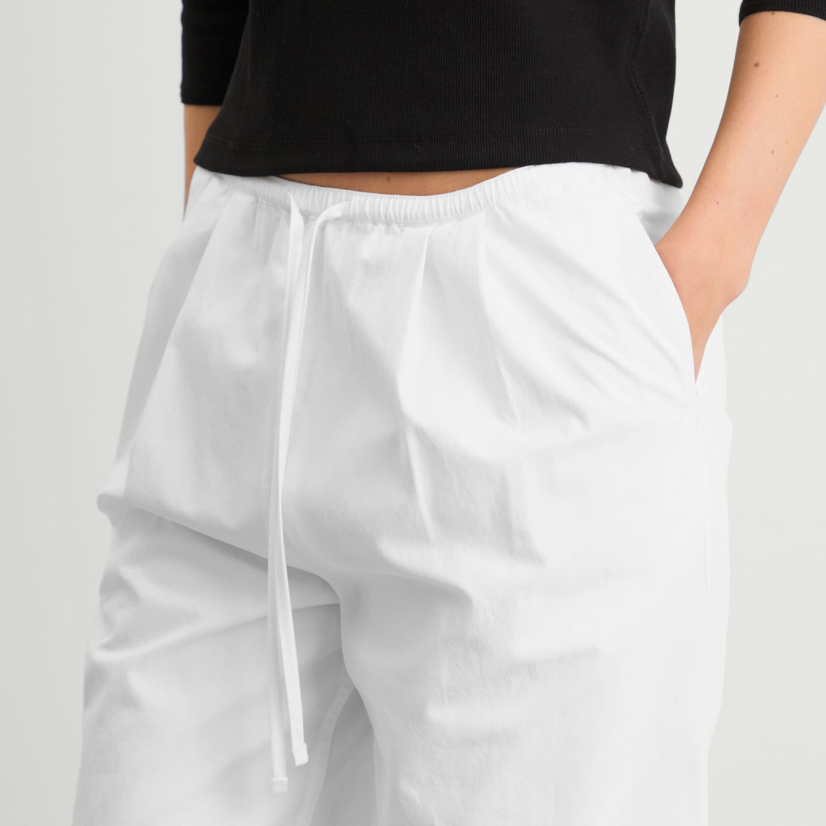 Nothing Written Lazy Cotton Drawstring Pants