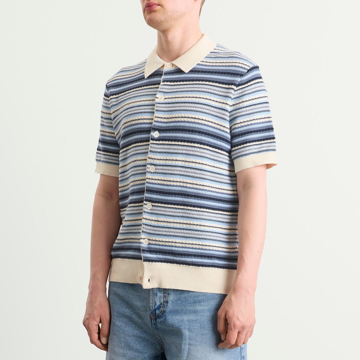 NN07 Nolan Stripe Polo Cardigan
