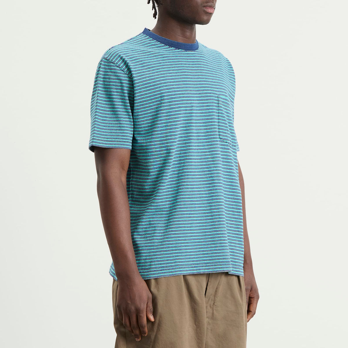 Beams Plus Multi Stripe Pocket T-Shirt