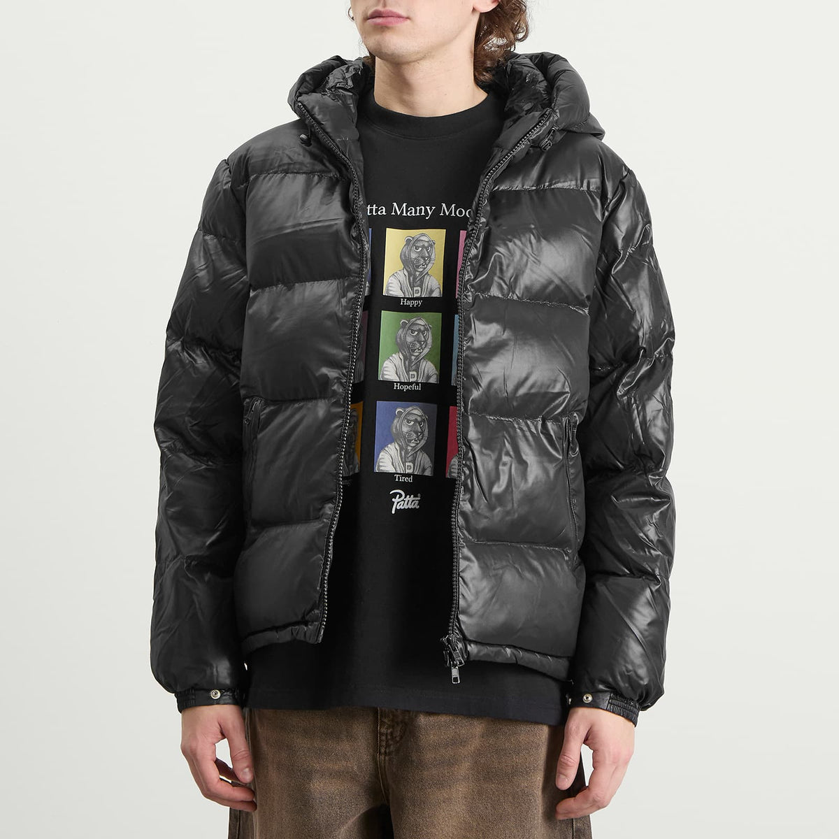 Patta Quilted Script Logo Puffer Jacket