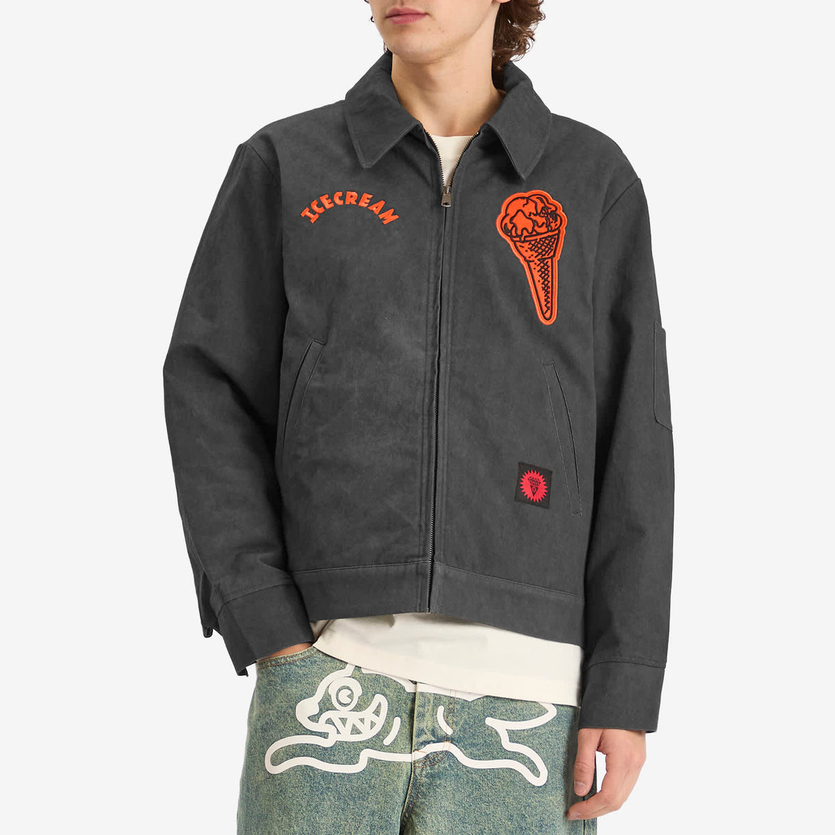 ICECREAM Cone Patch Work Jacket