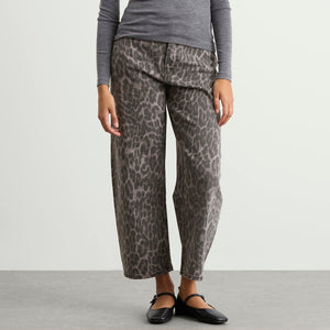 Good American Good Standard Barrel Jeans Grey Lucky Leopard – END.