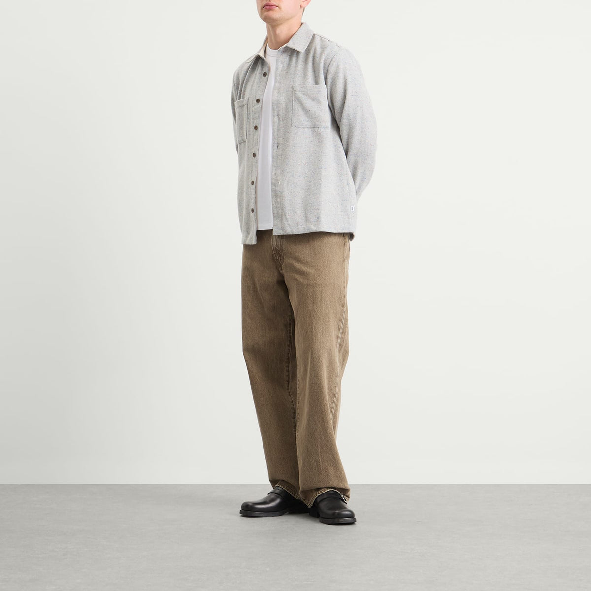Wax London Whiting Wool Fleck Overshirt