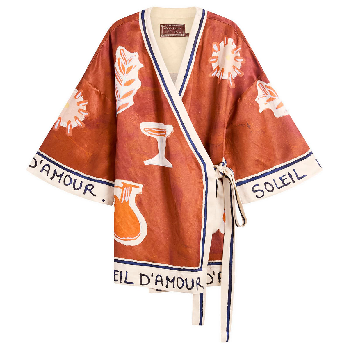 ALÉMAIS Soleil D'Amour Wrap Mini Dress