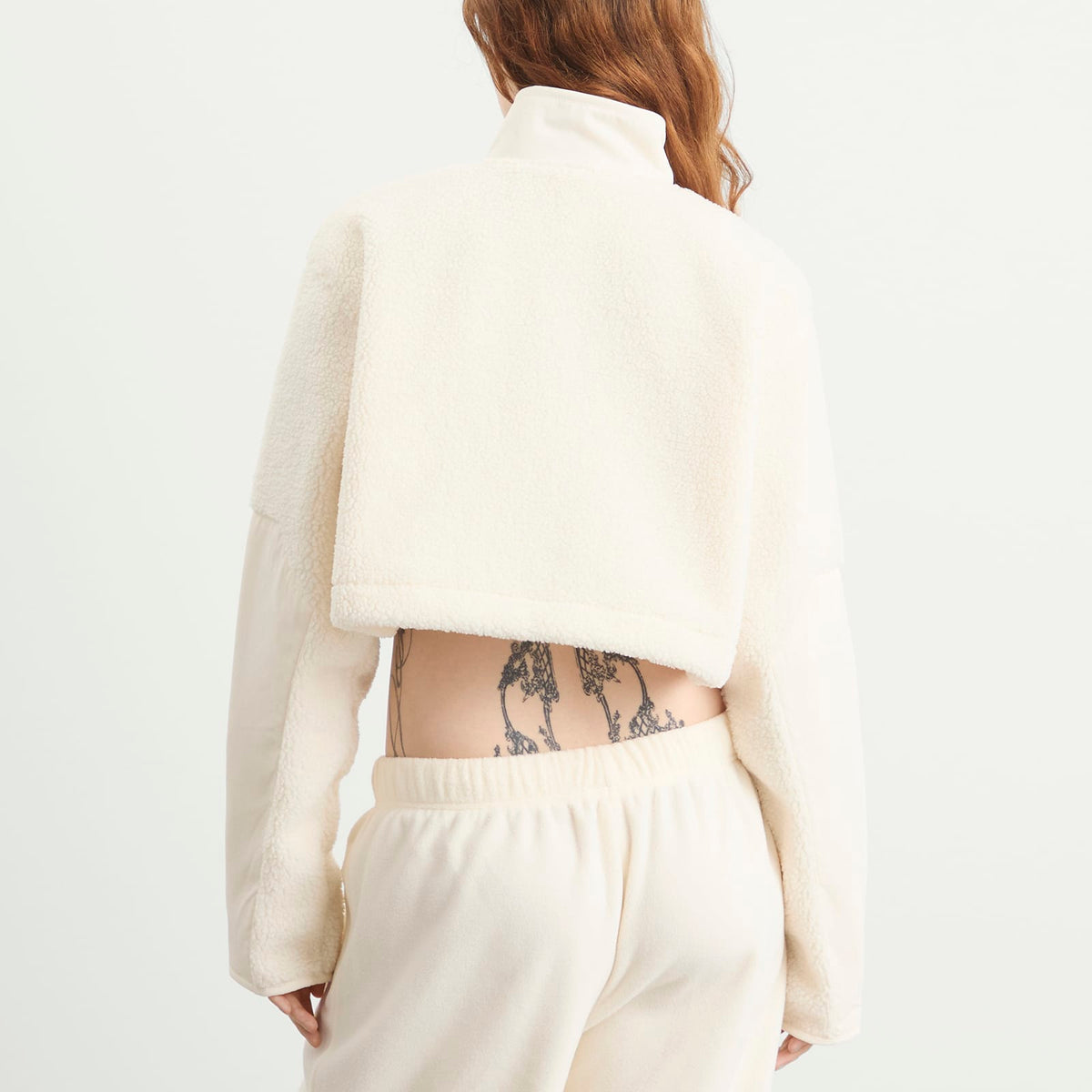 SKIMS Teddy Funnel Neck Cropped Jacket