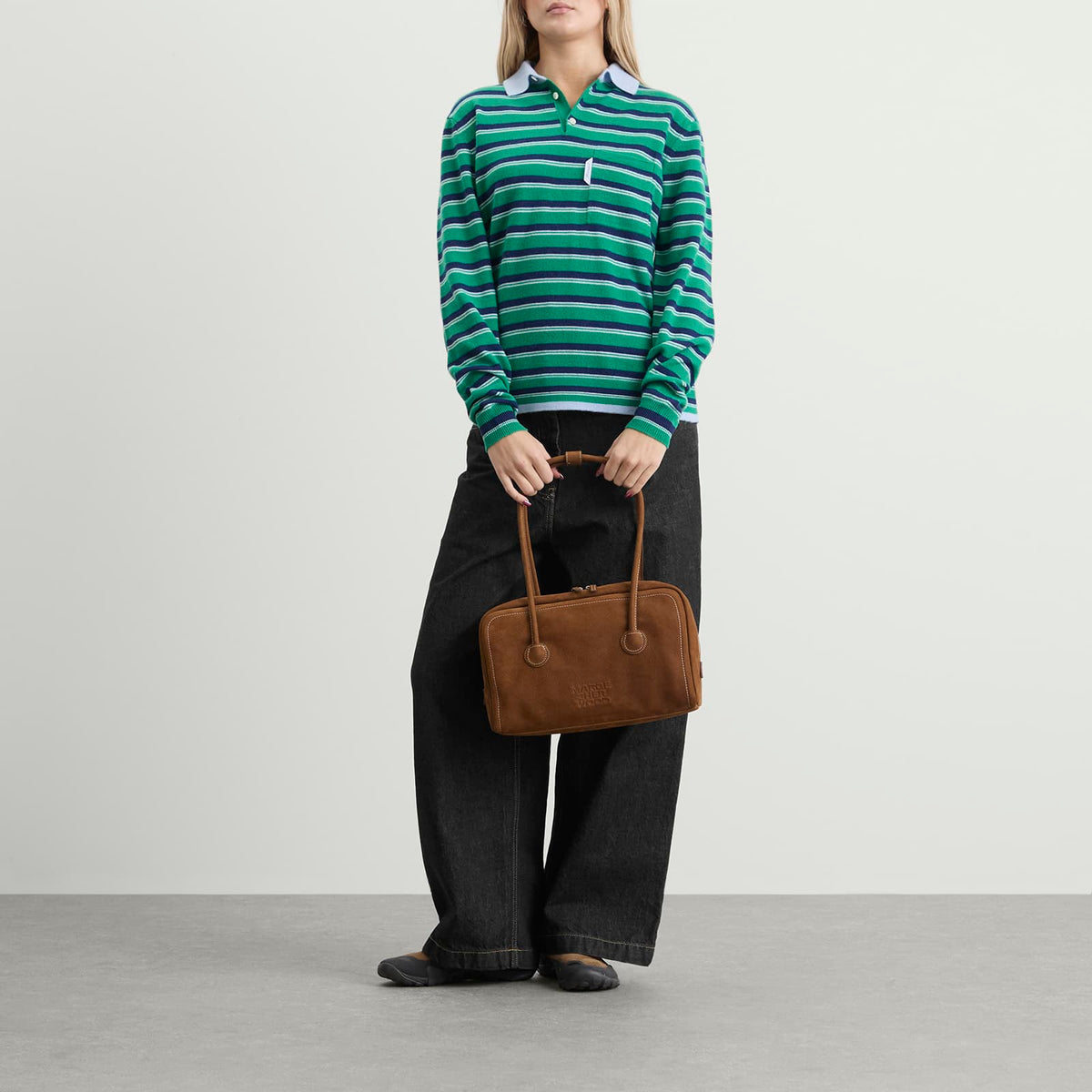 Hommegirls Knit Stripe Polo