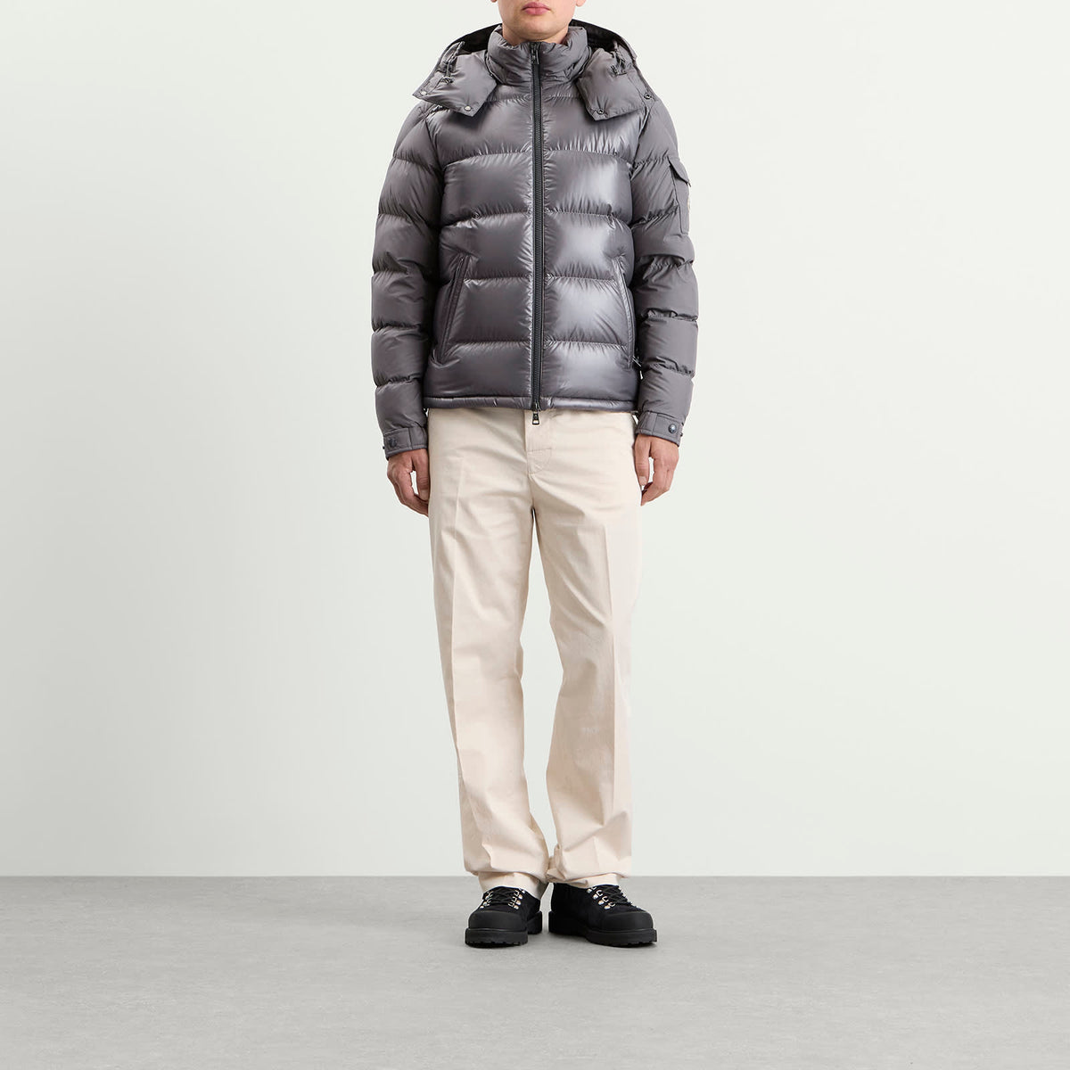 Moncler Maya Mixed Materials Padded Jacket