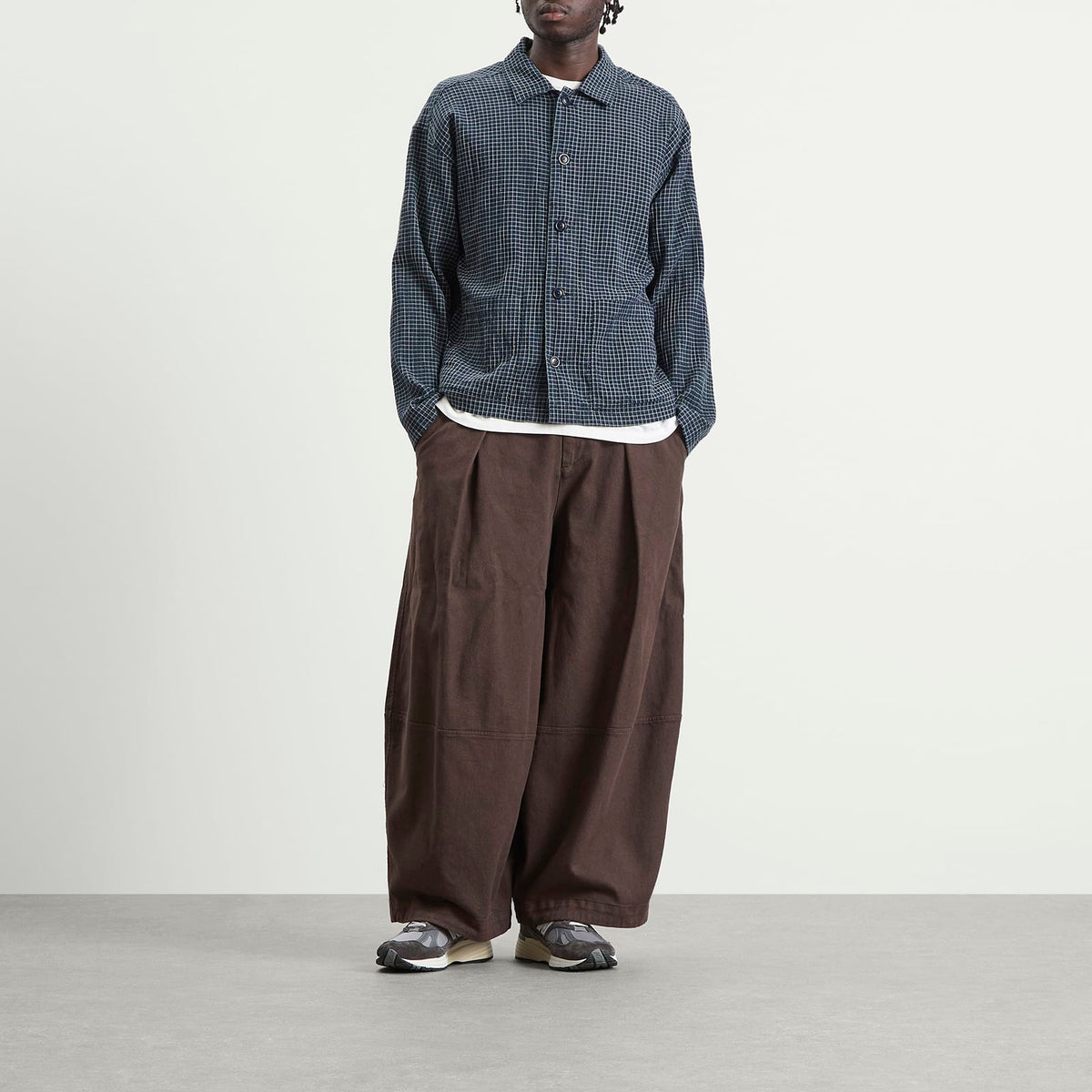 YMC Waffle Check PJ Shirt