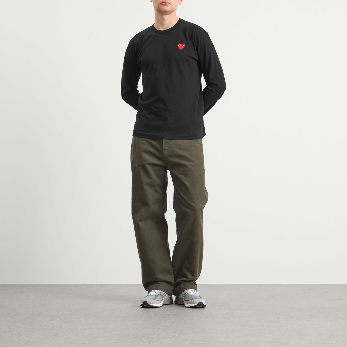 Comme des Garçons Play Long Sleeve Basic Logo T-Shirt