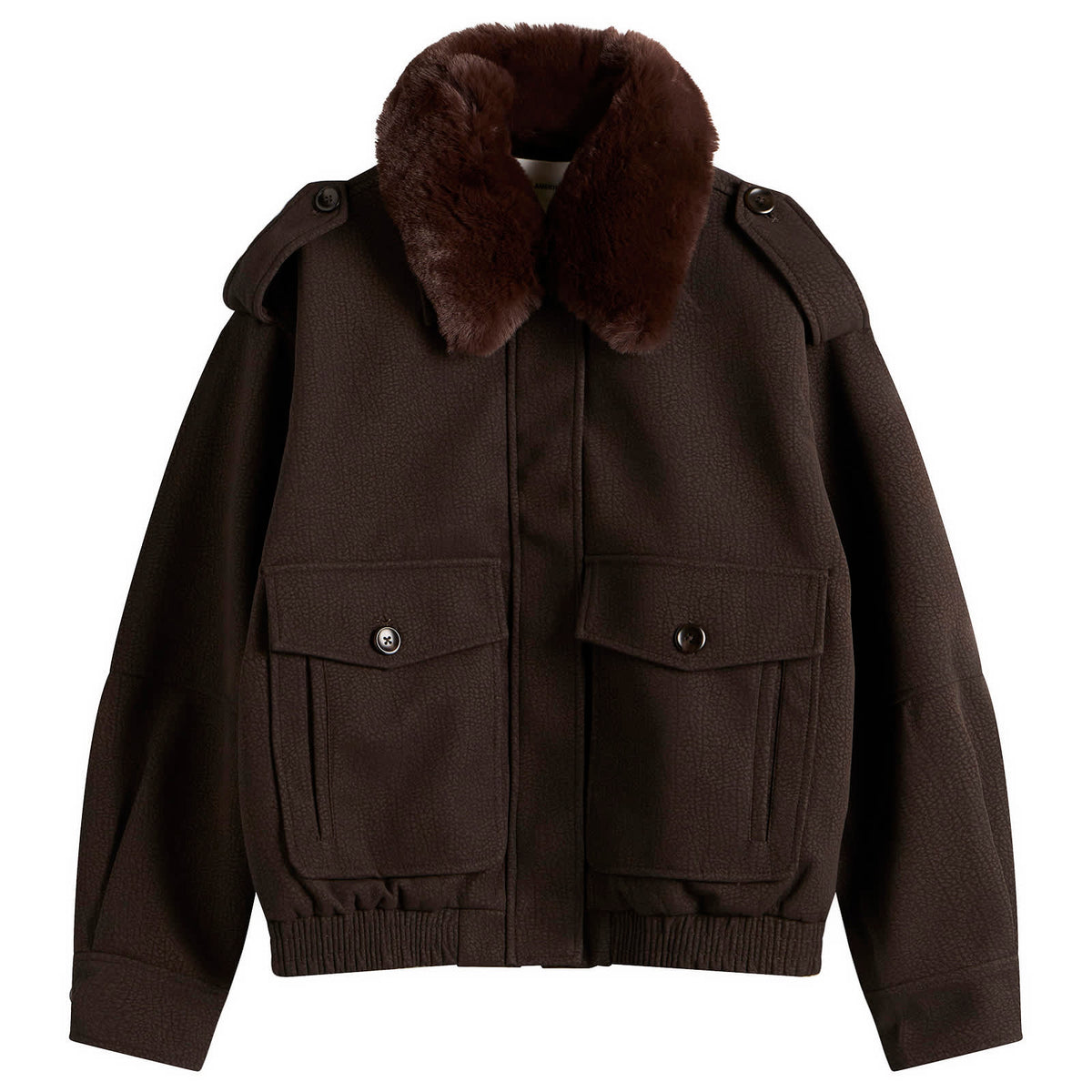 Good American Faux Leather Bomber Jacket