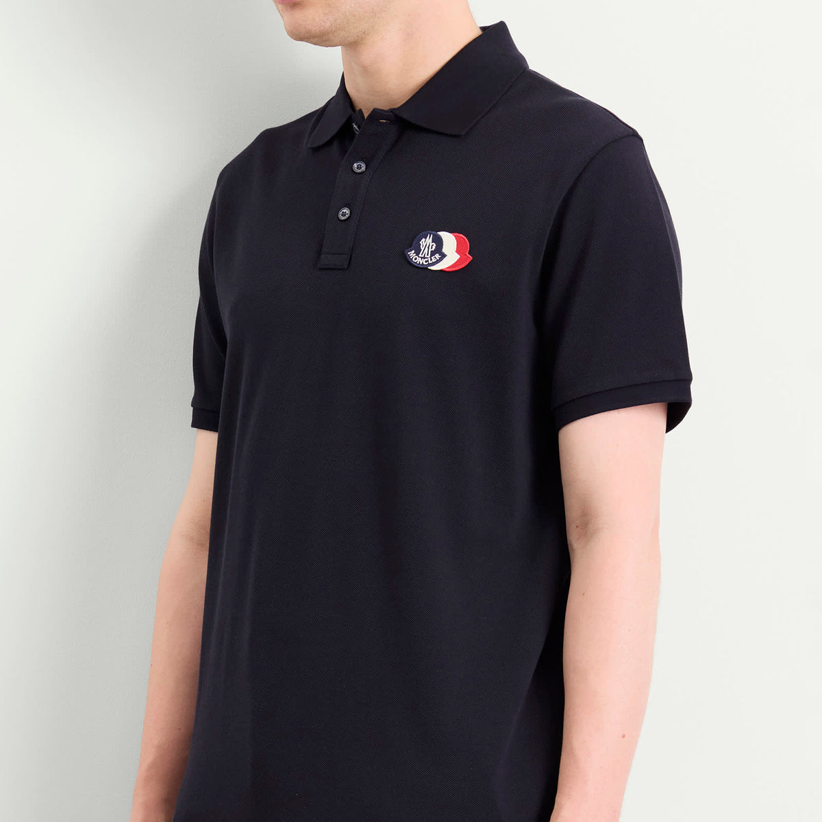 Moncler Cotton Pique Logo Polo