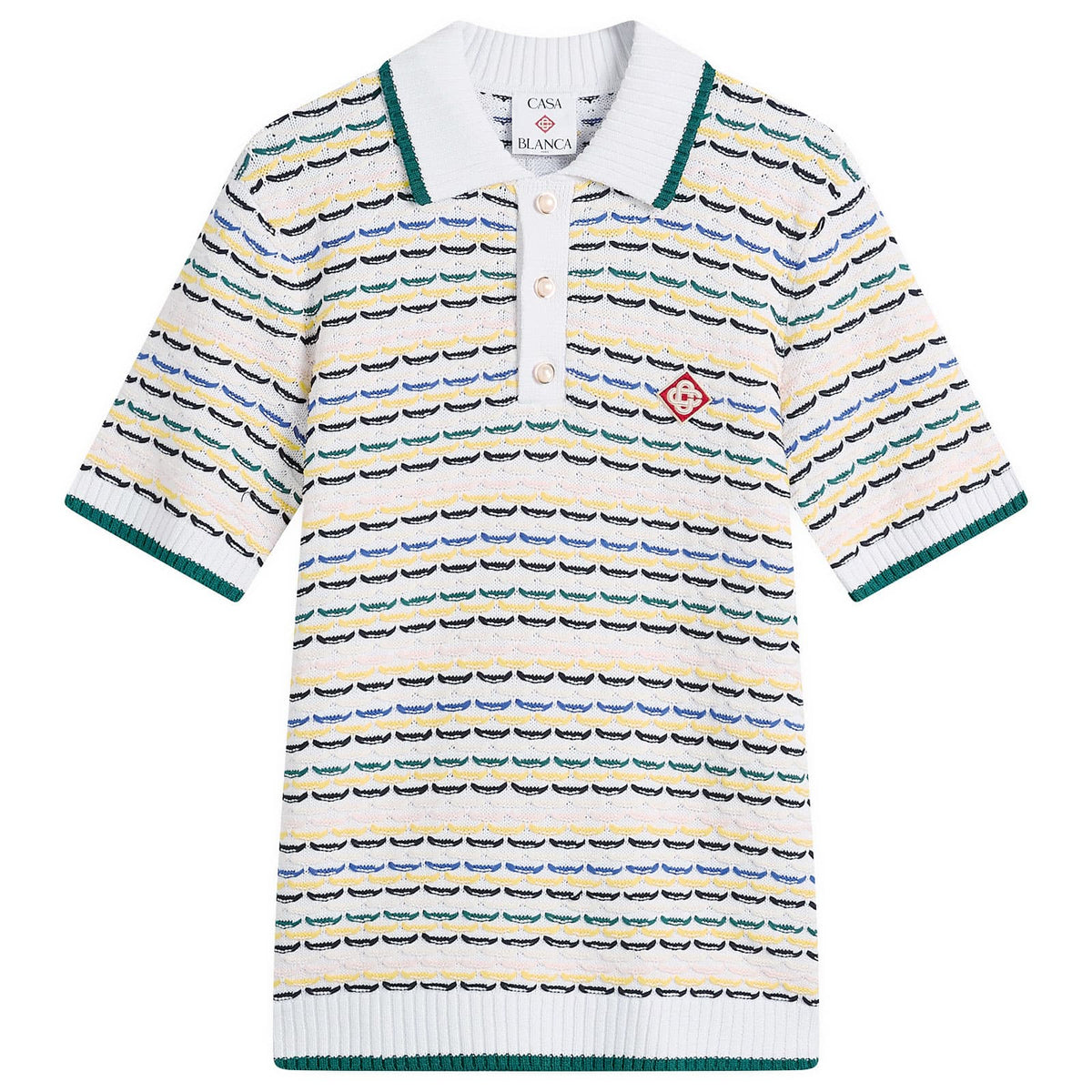 Casablanca Tuck Stitch Polo Shirt