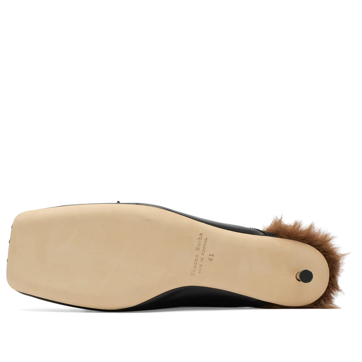 Simone Rocha Faux Fur Lined Pointe Mules