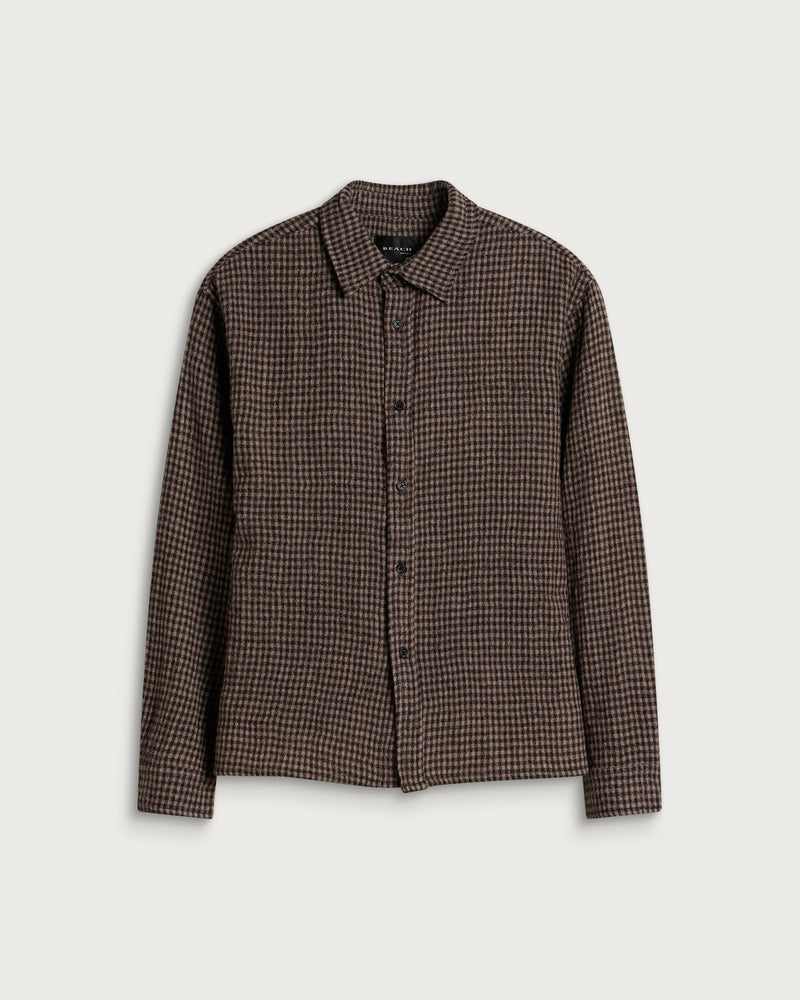 Beach Brains Hold Micro Check Shirt