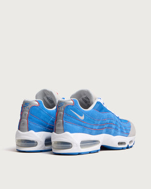 Nike Air Max 95 Sneaker Blue Sapphire, Metallic Silver & Light Smoke – END.