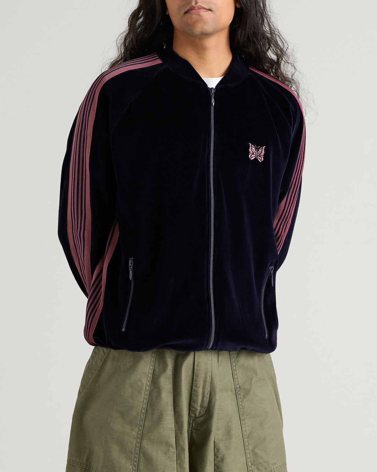 Needles Velour Rib Collar Track Jacket