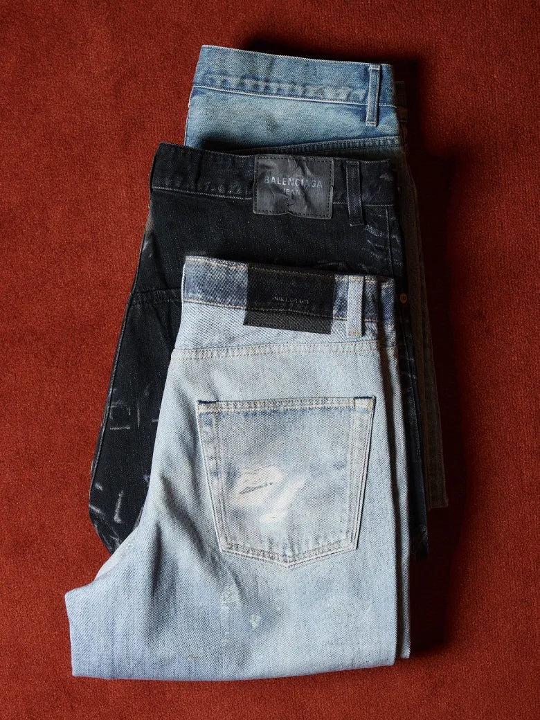 3 pairs of jeans with various washes