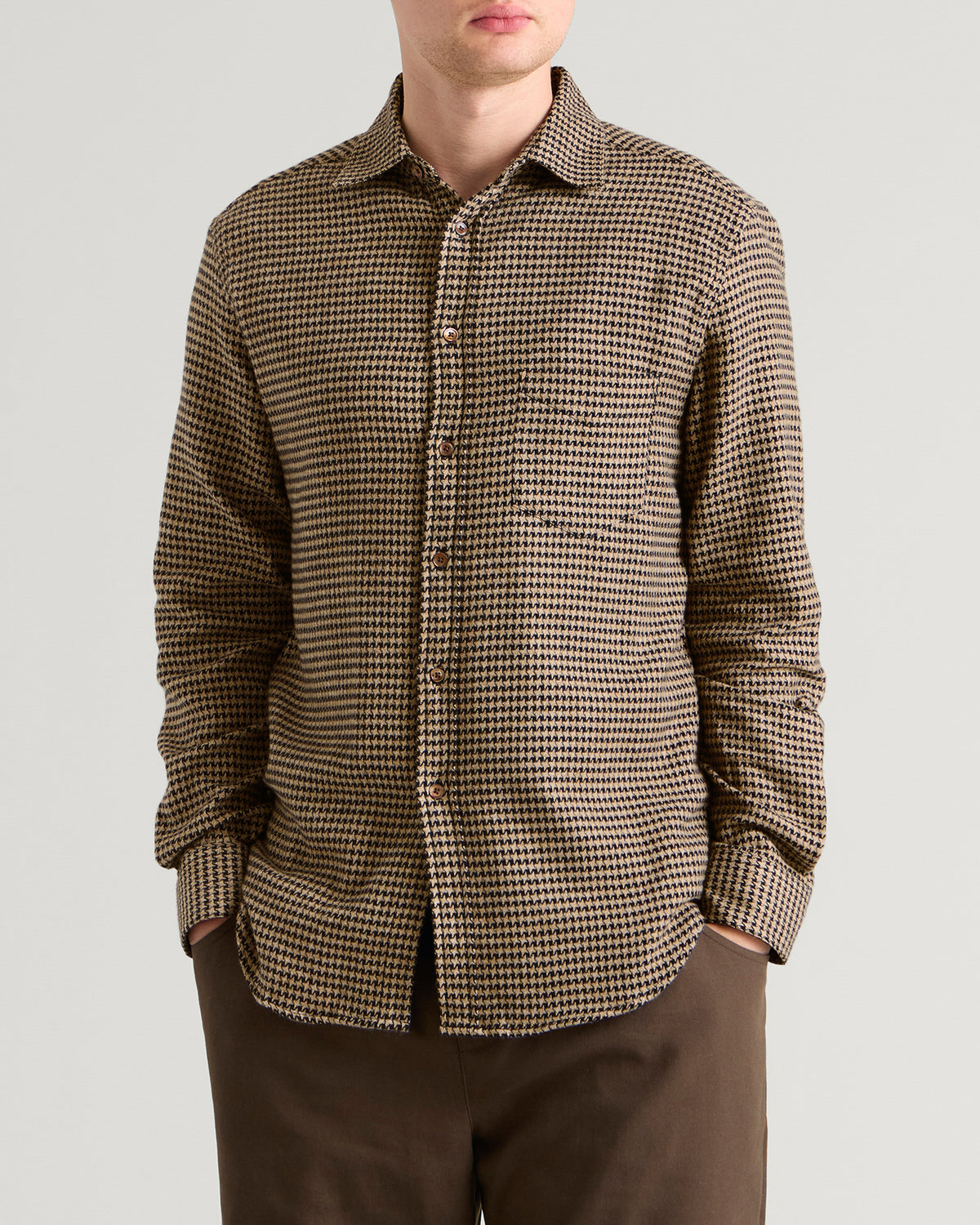 Portuguese Flannel Abstract Houndstooth Shirt