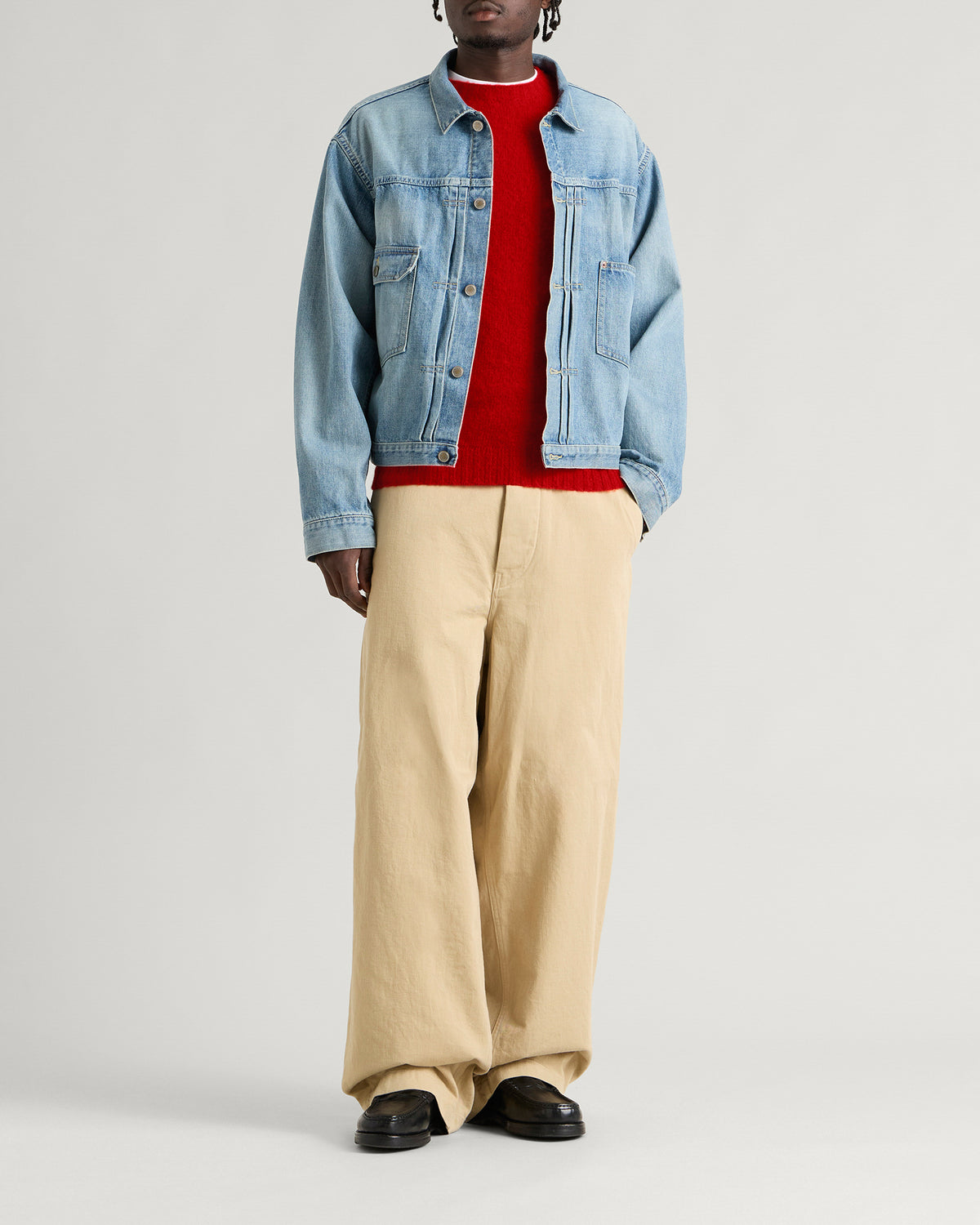 Drake's Brushed Shetland Crew Neck Jumper