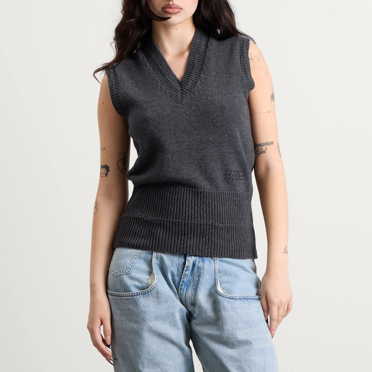 MM6 Maison Margiela V-Neck Knitted Vest