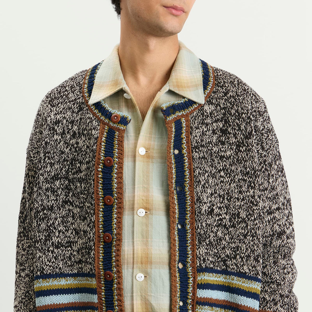 Story mfg.  Hand Knit Root Cardigan