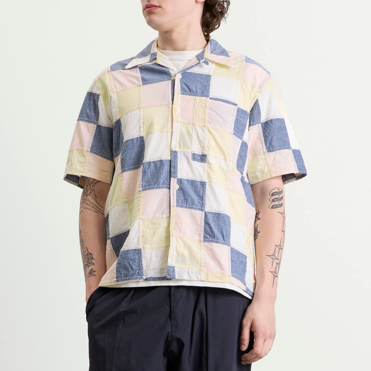 Universal Works Patchwork Check Road Shirt