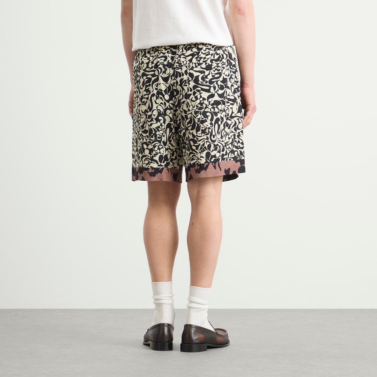 Dries Van Noten Squiggle Border Print Shorts