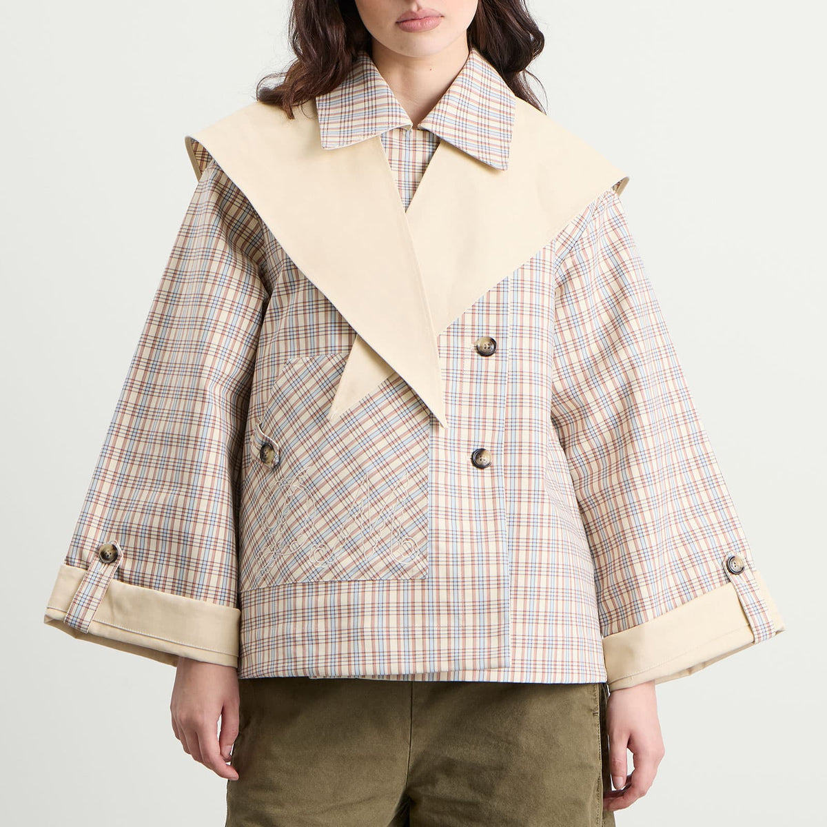 Damson Madder Jerry Reversible Crop Trench Coat