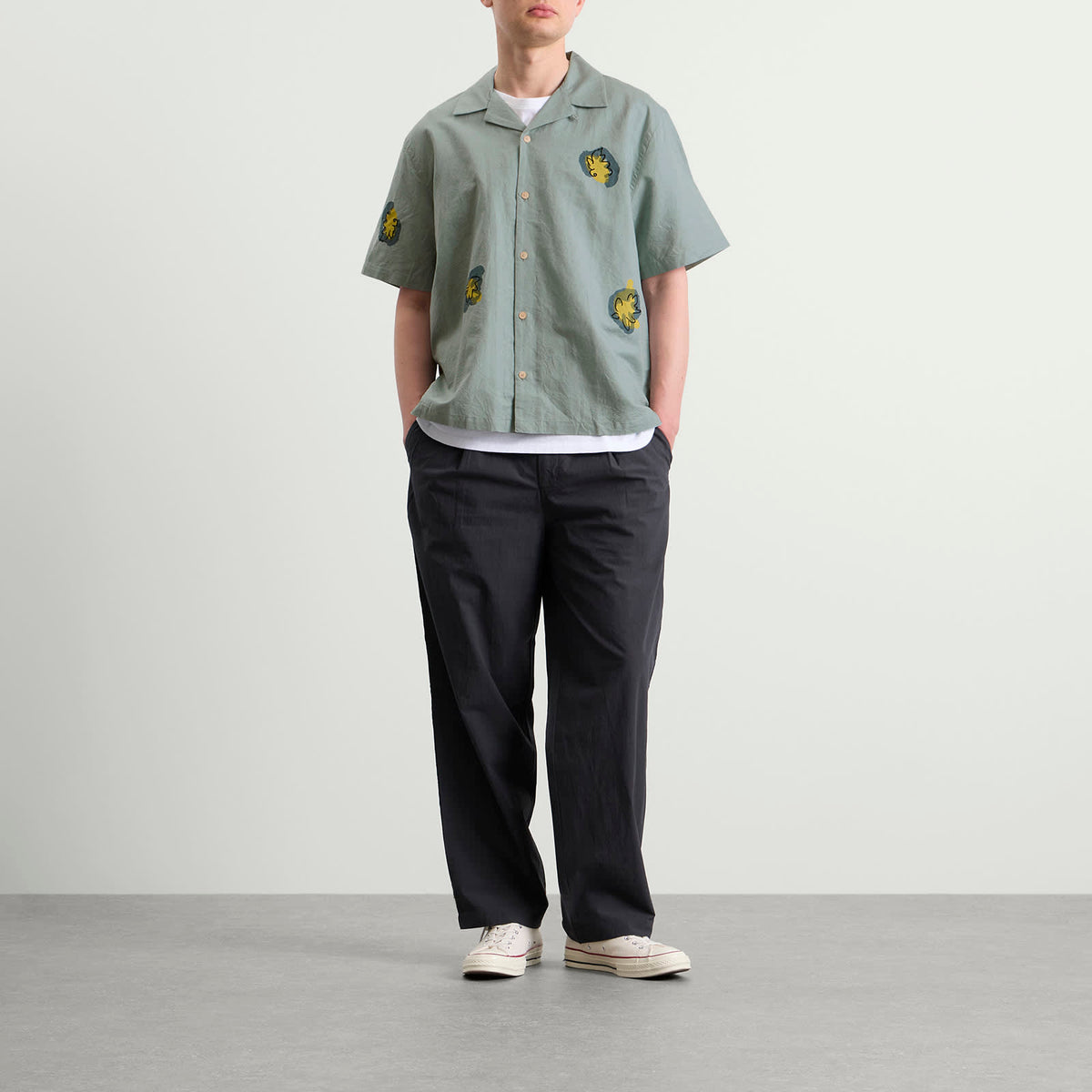 Folk Relaxed Soft Collar Vacation Shirt