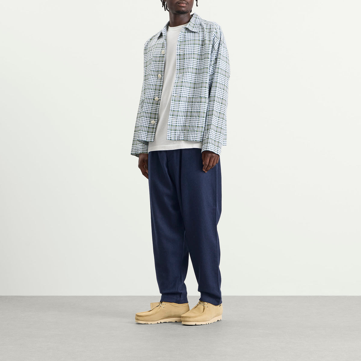 Universal Works Wool Herringbone Pleated Track Pant