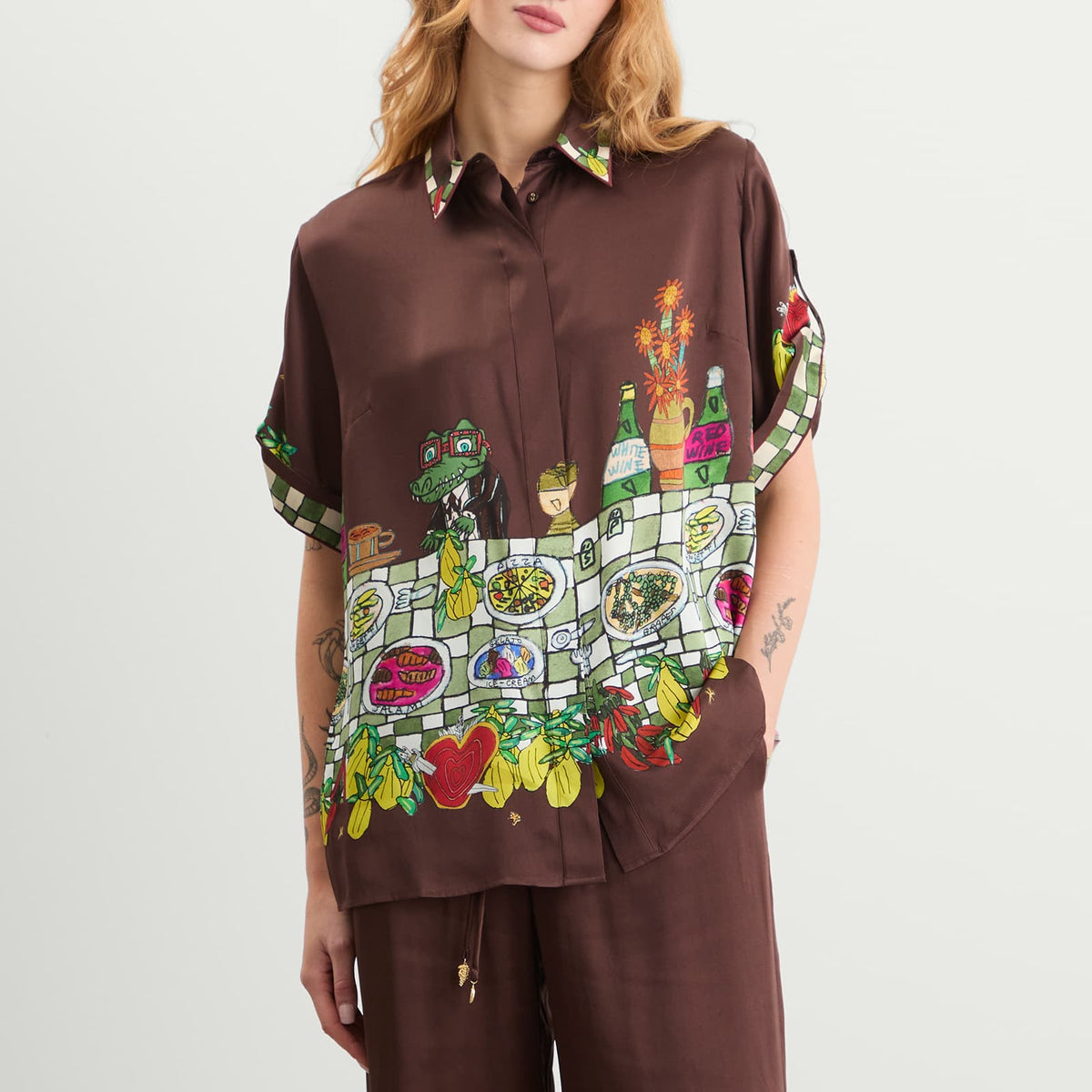 ALÉMAIS Fredo Silk Shirt