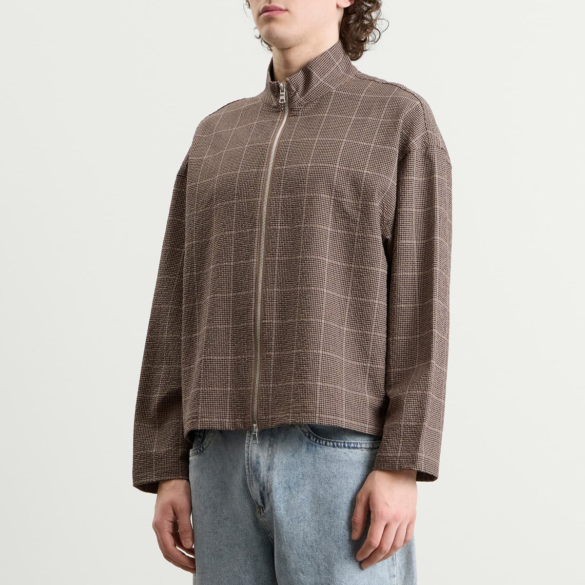 MKI Seersucker Check Track Jacket