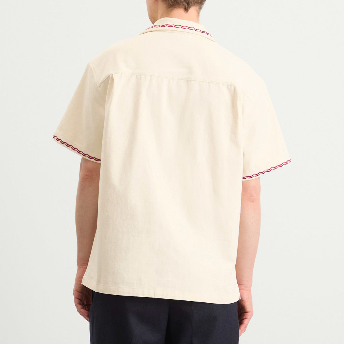 Drôle de Monsieur Cotton Cocktail Open Collar Shirt