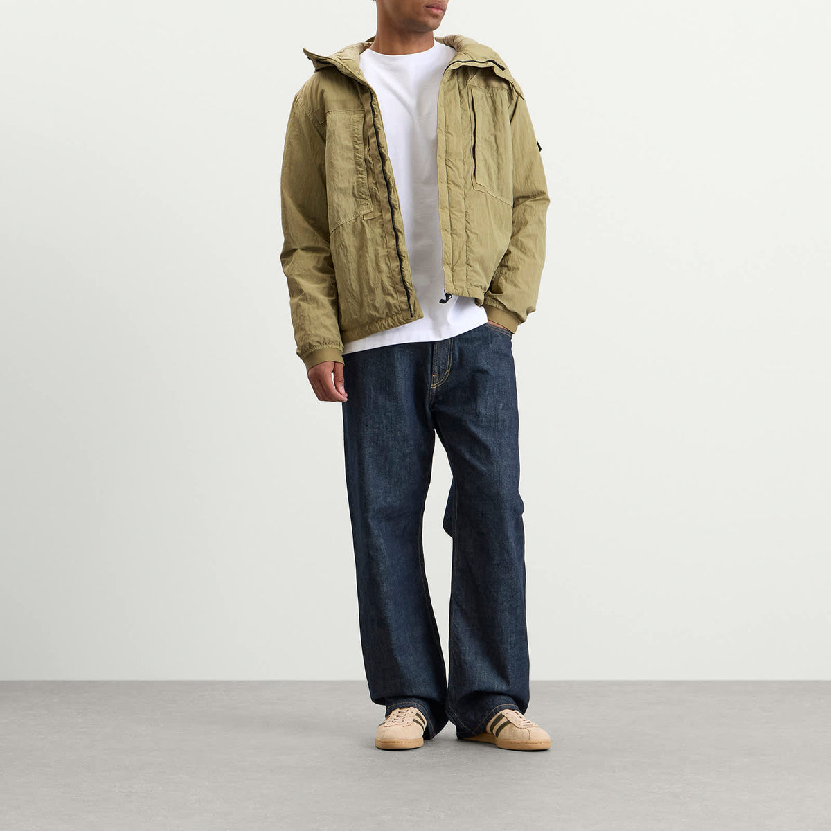 Stone Island Warp Rib Nylon-TC Hooded Jacket